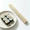 Cortina enrollable de sushi cortina enrollable de bambú alga arroz utensilios de cocina rollos de sushi hechos a mano