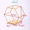 Estante Hexagonal de Pared, Hierro y Madera Maciza, Estante de Almacenamiento sin Taladro para Sala de Estar y Dormitorio, Estilo Minimalista Moderno