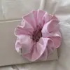 Elástico de Cabelo Amarelo com Listras de Donut Creme para Mulheres, Elástico de Cabelo Oversized Estilo Coreano de Alta Qualidade, Faixa de Cabeça e Acessório de Cabeça