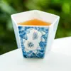 Taza de Té Azul Jazmín Tinta Borracha, una taza de cerámica especial para el anfitrión, un juego de té de alta gama y personalizado, una taza exquisita para disfrutar del té