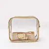 Bolsa de Ombro Colorida com Zíper Impermeável Bolsa de Armazenamento Transparente em PVC para Mulheres Bolsa Transparente Portátil para Uso Externo