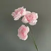 Flores Artificiales de Rosa de Diamante Simulada de 3 Cabezas, Flores Artificiales para Arreglos de Boda, Piezas Decorativas de Alta Gama, Venta al Por Mayor desde el Fabricante