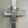 Abraçadeira em U cruzada para tubo, fivela quadrada para tubo quadrado, fivela quadrada, conector de tubo galvanizado, abraçadeira de fixação para tubo de aço quadrado 25/30