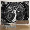 Tapiz de Amazon árbol psicodélico de la vida tela colgante cruzada comercio exterior ins tela colgante tela de fondo tela de pared tapiz decorativo