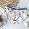 Ropa Interior Nueva de Algodón Puro para Parejas Lindo Oso Dibujos Animados para Mujer Calzoncillos tipo Boxer Calzoncillos Triangulares Transpirables para Adolescentes