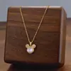 Comercio Exterior de Amazon Venta Caliente Collar de Acero de Titanio Temperamento Femenino Circonita Microincrustada Personalidad Cadena para Clavícula de Alto Sentido Colección Joyería