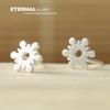Brincos de Prata Esterlina 925 Floco de Neve Personalidade Prata Esterlina Escovada Atacado Brincos Estilo Coreano Feminino Joias