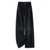 Pantalones vaqueros de pierna ancha estampados en caliente, nuevo estilo otoño 2026, estampado de cielo estrellado, caída fluida, pantalones rectos cropped