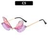 Gafas de Sol Divertidas sin Montura Transfronterizas Europeas y Americanas Libélula Diamante Danza Estilo Callejero Gafas de Sol Tendencia TikTok