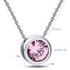Atacado do Fabricante Europeu e Americano Simples e Moderno Aço Inoxidável 304 11mm Pingente de Colar Personalizado com Diamante Único Corrente da Clavícula Venda Quente