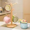 Nuevo estilo japonés y coreano ZAKKA portavasos simple de árbol estante de almacenamiento de tazas de bambú portavasos directo de fábrica por lotes