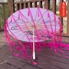 Novo Estilo Chinês Guarda-chuva de Seda Antigo Borla Fita Dinastia Han Sessão de Fotos Acessórios de Guarda-chuva de Papel de Óleo Feminino Clássico Qipao Guarda-chuva para Fotografia