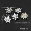 Botones de circonio de alta calidad botones de cristal de mariposa copo de nieve botones de cristal para bricolaje traje abrigo abrigo gemelos broche accesorios