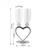 Copas de Champaña en Forma de Corazón, Set de Alta Calidad de Dos para Bodas y Fiestas, Copas de Champaña Románticas para Banquetes de Bodas
