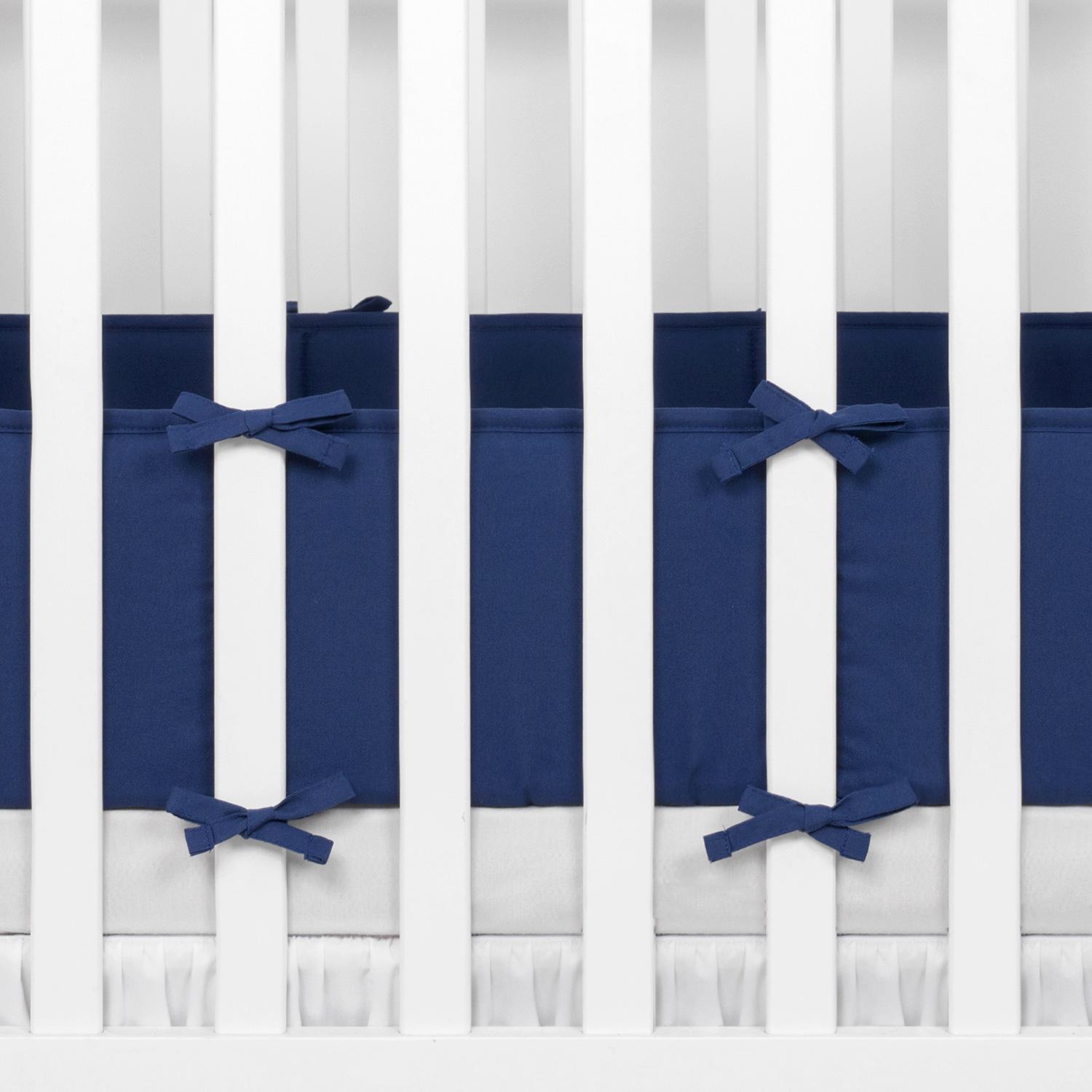 mini藏青一体床围蝴蝶结