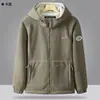 Exportado a Noruega con Forro de Polar Engrosado Bordado con Capucha para Exteriores a Prueba de Frío y Cálido Doble Cara Polar Polar Chaqueta Polar para Hombres y Mujeres