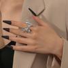 Anel Borboleta Novo Casulo em Borboleta Anel de Personalidade Exagerada Moda AliExpress Transfronteiriço Europa e Estados Unidos