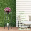 Soporte para plantas interior y exterior de 2 niveles de 27 pulgadas (aproximadamente 68.6 cm) maceta alta de metal maceta para flores