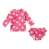 Trajes de Baño para Niñas Europeos, Americanos, Japoneses y Coreanos Traje de Baño de Lycra con Protección Solar Set para Jugar en el Agua Fabricación Personalizada Ropa de Agua