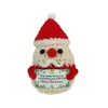 Adornos de Muñeca Pequeña Tejida a Crochet Navideña Transfronteriza Reno Tejido de Lana Bufanda Pequeña Activa Muñeco de Nieve Tejido de Papa