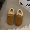 Sapatos Birkenstock Bean Bean de Solado Grosso Feminino 2026 Tendência Novo Estilo Inverno Outdoor Sapatos de Algodão Plus Velvet Sapatos Peludos Quentes