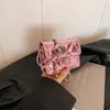 Mini bolso pequeño para mujer 2026 nueva moda brillante estilo Chanel acolchado con cadena bandolera bolso cuadrado pequeño
