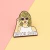 Taylor swlft broche taylor swift crachá de metal música pop cantor cartoon pin
