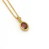 Collares Transfronterizos Europeos y Americanos con Doce Piedras de Nacimiento para Mujer, 12 Colores, Colgantes de Pedrería, Joyería de Acero Inoxidable 316, Cadena para el Cuello de Mujer