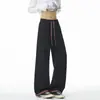 Otoño 2026 Nuevos Pantalones Deportivos Bordados de Bloques de Color Pierna Recta Pantalones Deportivos de Hoja Curva Pantalones con Estilo para Hombre Pantalones de Pierna Recta Holgados
