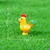 Paisaje en miniatura con adorables animales de granja, una figura grande de gallo de resina, decoración DIY de escena de granja y figuritas en miniatura
