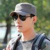 Primavera Nuevo Gorra Plana Clásica para Hombre para Exteriores con Protección Solar Estudiante Entrenamiento Militar Color Sólido Gorra de Montañismo Coreana para Mujer