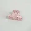 Pinza de garra estilo coreano con incrustaciones de diamantes de estrella para mujer, pinza para el pelo semi-redonda de PVC, pinza de tiburón, pinza de tamaño mediano para la parte trasera de la cabeza, accesorio para el pelo, acetato