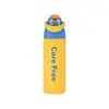 Copo Térmico com Tampa Dupla para Bebidas Infantis com Alça Copo de Água Esportivo Aço Inoxidável 316 Grande Capacidade Chaleira Copo com Canudo Fruta