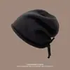 Gorro de Punto Grueso para Mujer, Otoño e Invierno, Versátil Cálido Coreano con Borde Enrollado, Gorro de Punto de Moda Famoso en Internet para Clima Frío
