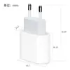 Cargador Transfronterizo Pd20W Cabezal de Carga Estándar Europeo UE Adecuado para Apple iPhone Cabezal de Carga Rápida Juego al por Mayor