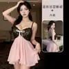 Shangyi Lencería Sexy Puro Deseo Encaje Dulce Estilo Francés Tirantes Camisón Sin Quitar Tentación Ropa Privada para el Hogar 8038