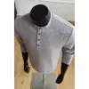 2026 HT26568 modelo falso modificado talla larga talla grande camiseta de manga larga con cuello Henley S-5X HT261011-Especial P18