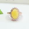 Anillo de Cera de Abeja Natural Aiyu Anillo de Ámbar Miel Amarilla Joyería para Mujeres Venta al por Mayor de Fábrica Dropshipping S3112902