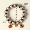 Pulseira de Vidro Cinza Perfumada Presente Pulseira de Besta Dourada Engolindo Pulseira de Cristal Feminina Pulseira de Vidro Presente para Menina