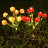 Lámpara de Césped Solar de Primavera para Jardín, Lámpara de Paisaje Impermeable para Exteriores, Lámpara de Piso Decorativa para Patio y Jardín