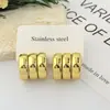 57 aretes geométricos de alta gama, sencillos y elegantes, versátiles y modernos, aretes de aleación de titanio para mujer
