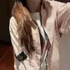 Camisa con cremallera y solapa estilo celebridad de internet de principios de primavera Stone Ston Marca de moda de alta calle europea y americana Chaqueta holgada Unisex