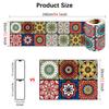 Xiyin Suministro Transfronterizo Pegatina Decorativa de Pared para Renovación del Hogar con Patrón de Mandala Colorido, Autoadhesiva de PVC, Impermeable