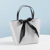 Bolso de mano con lazo y remaches, bolsa de papel, bolsa publicitaria para empresas mayoristas, bolsa de regalo, bolsa de compras, logotipo imprimible