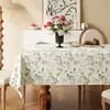 Mantel Estilo Pastoral, Sin Lavado, Impermeable, Resistente al Aceite, Resistente al Calor, Cubierta Rectangular de PVC, Lujo Ligero, Mantel de Mesa de Comedor de Gama Alta
