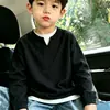 Camiseta Pulôver Masculina de Waffle com Manga Longa, Estilo Novo Primavera/Outono 2026, Legal, Falso Duas Peças, Base