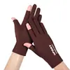 Guantes de Seda de Hielo, Protección Solar, Delgados, Transpirables, Medio Dedo Descubierto, Verano para Mujer, Conducir, Ciclismo, Pesca, Antideslizantes, Medio Dedo Descubierto, Unisex