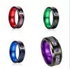 Anillo de Acero de Tungsteno con Patrón de Dragón Bicolor Tamaño Americano Estándar Anillo de Cerámica de Acero de Titanio Anillo de Titanio Dorado para Hombre Entrega Transfronteriza