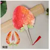 20 Ventilador de Frutas Refrescante de Verão Estilo Pintado à Mão Maçã Melancia Ventilador Redondo Ventilador de Alto Valor Ventilador de Folha de Palmeira Presente para Melhor Amigo