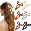Nuevo Clip para el Cabello con Lazo Transfronterizo Elegante Clip de Tiburón para el Cabello de la Parte Trasera de la Cabeza Color Degradado Clip de Princesa para Agarrar Accesorios para el Cabello